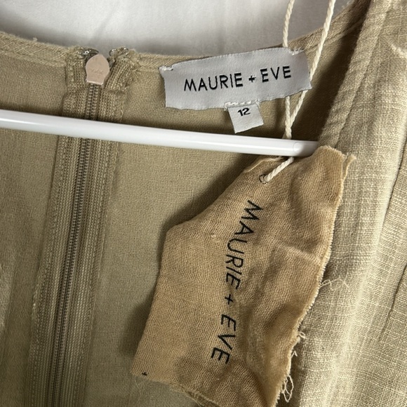 NWT Maurie + Eve Fall in Love Dress Sand Organic Cotton.  -Size 12 - Picture 3 of 7